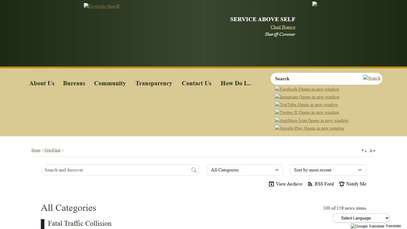 Press Releases • Riverside County Sheriff, CA